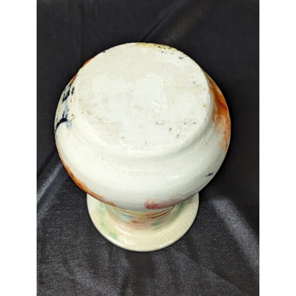 Mid Century Handmade Hand painted  Pottery Vase Abstract Color Splash - Picture 7 of 7